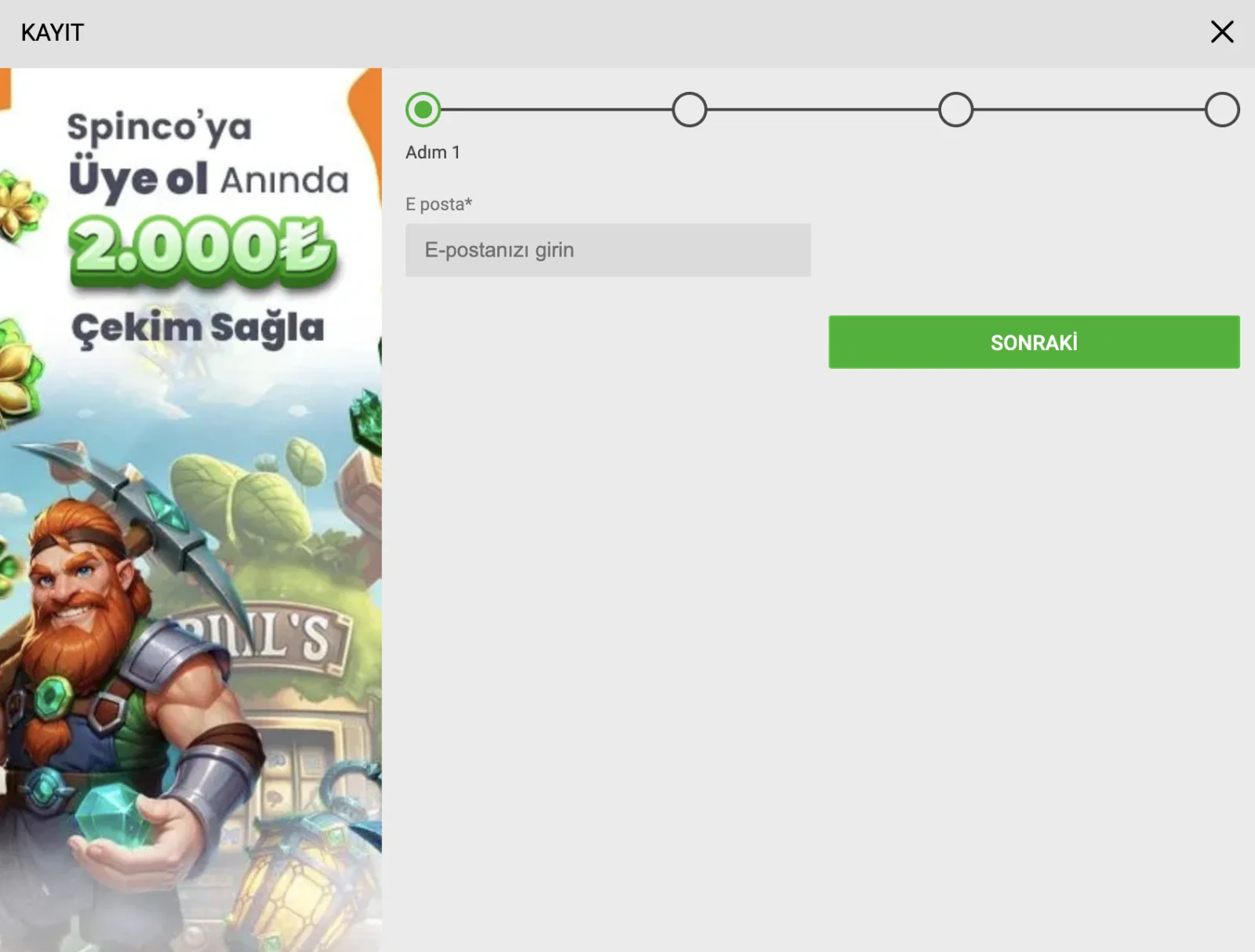 spinco kayıt